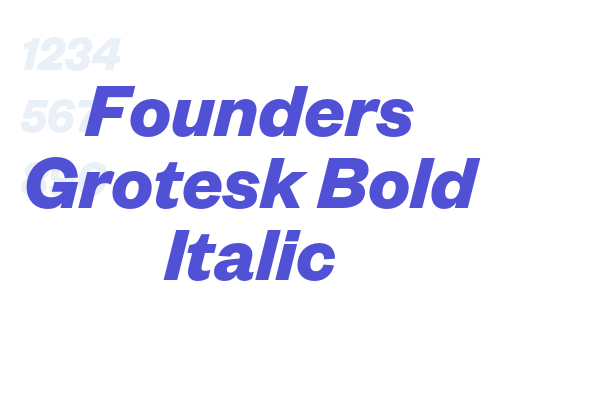Founders Grotesk Bold Italic
