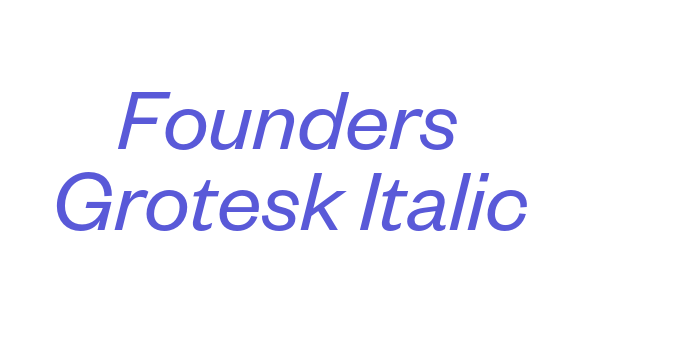 Founders Grotesk Italic Font Download