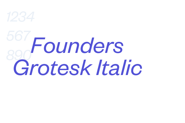 Founders Grotesk Italic