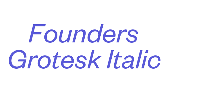 Founders Grotesk Italic Font