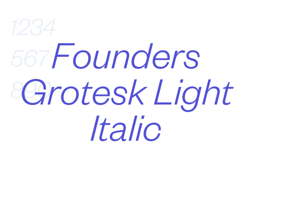 Founders Grotesk Light Italic
