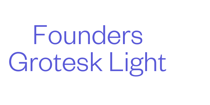 Founders Grotesk Light Font