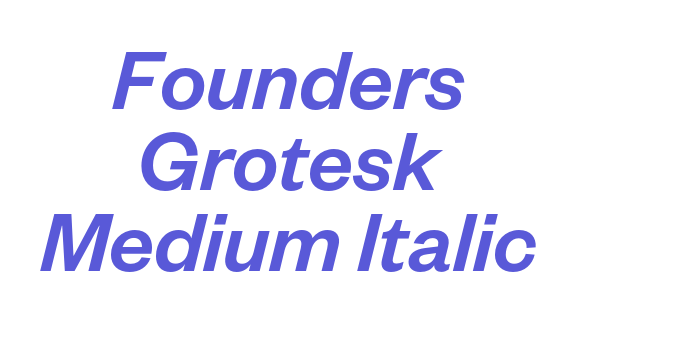 Founders Grotesk Medium Italic Font Download