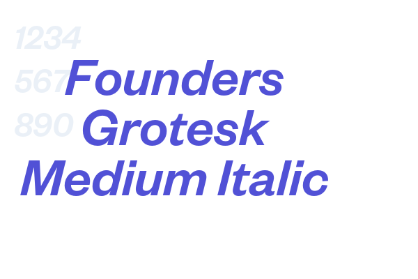 Founders Grotesk Medium Italic