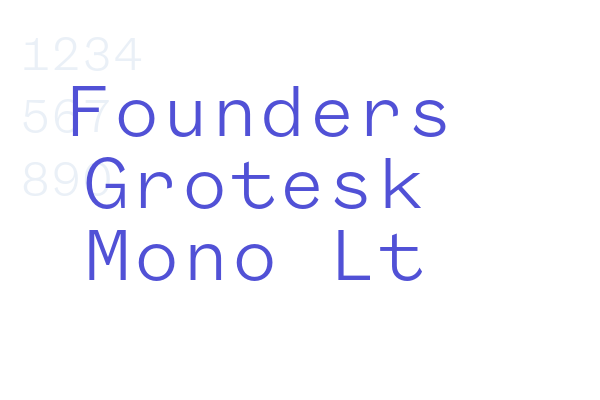 Founders Grotesk Mono Lt