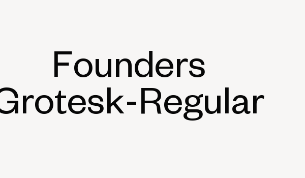 Founders Grotesk-Regular Font