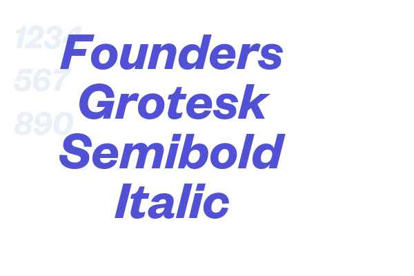 Founders Grotesk Semibold Italic