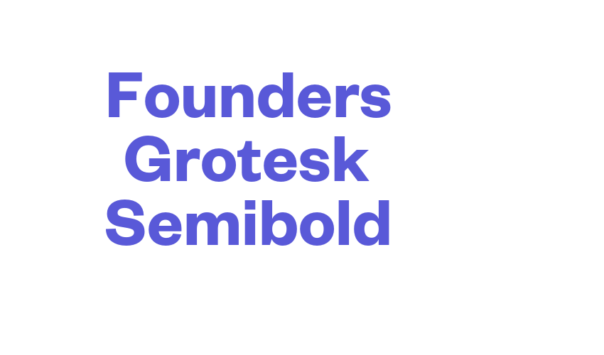 Founders Grotesk Semibold Font Download