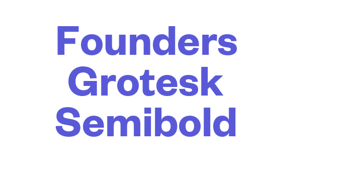 Founders Grotesk Semibold Font Download