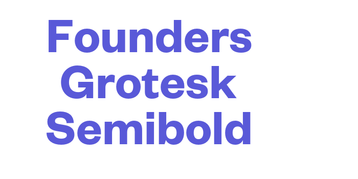 Founders Grotesk Semibold Font