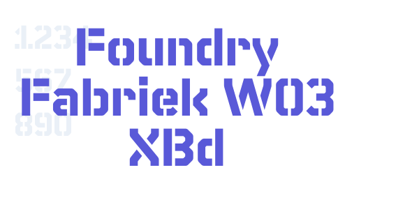 Foundry Fabriek W03 XBd font free