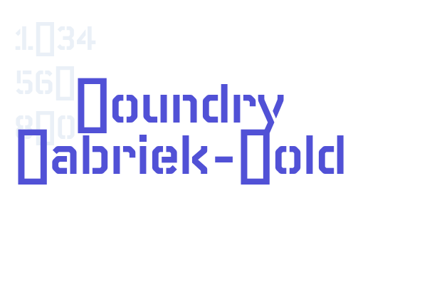 Foundry Fabriek-Bold Font Download