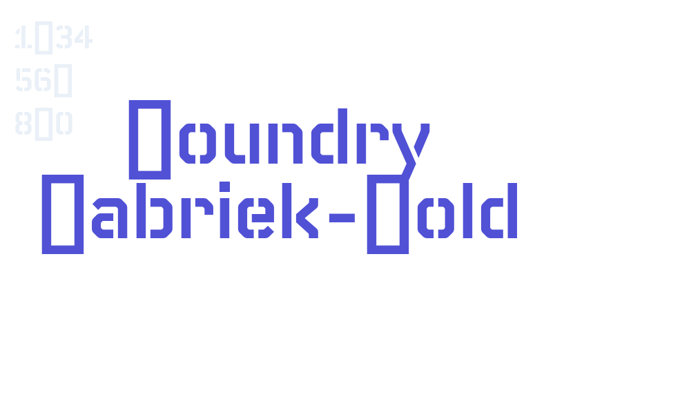 Foundry Fabriek-Bold-font-download