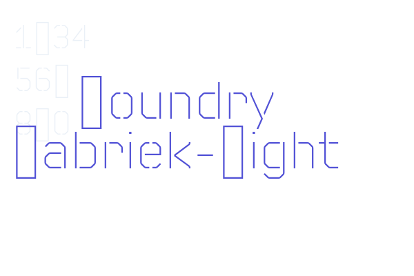 Foundry Fabriek-Light Font Download