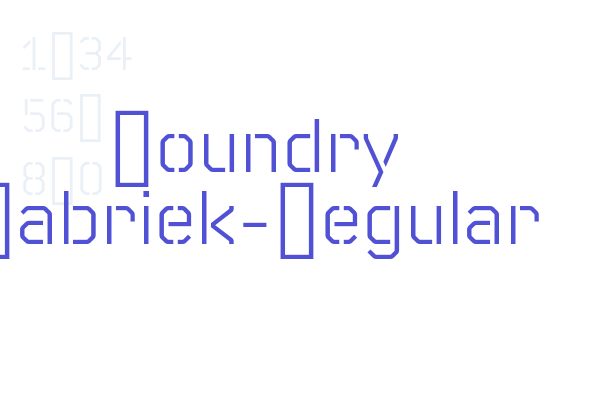 Foundry Fabriek-Regular Font Download