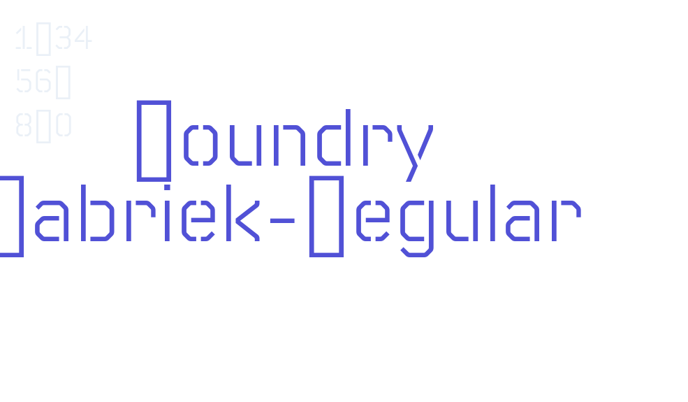 Foundry Fabriek-Regular-font-download