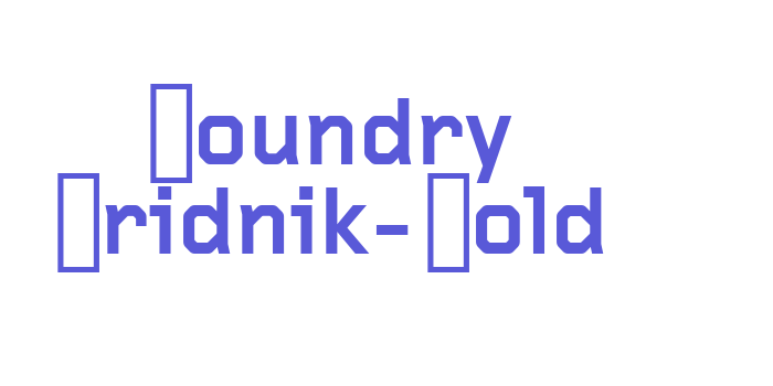 Foundry Gridnik-Bold Font Download