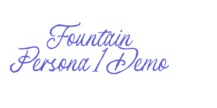 Fountain Persona 1 Demo Font Download