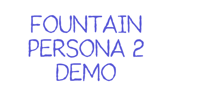 Fountain Persona 2 Demo Font Download