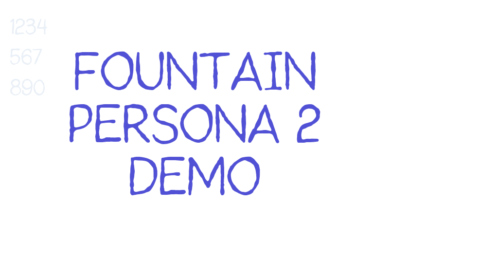 Fountain Persona 2 Demo-font-download