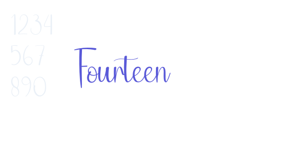 Fourteen font free