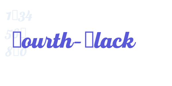 Fourth-Black font