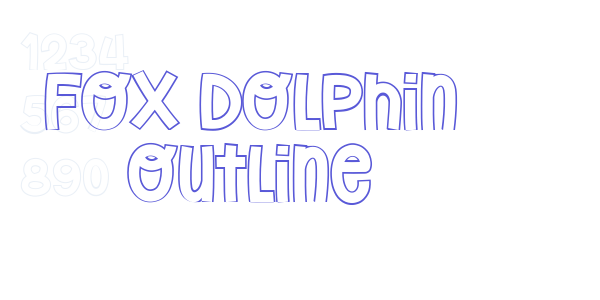 Fox Dolphin Outline font free