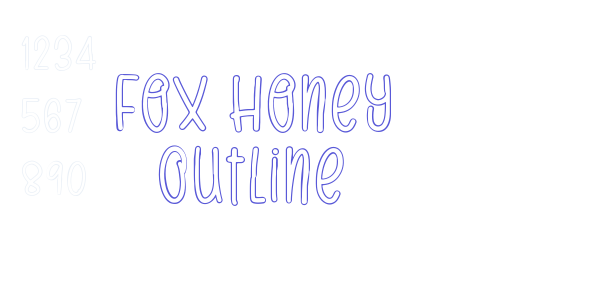 Fox Honey Outline font free