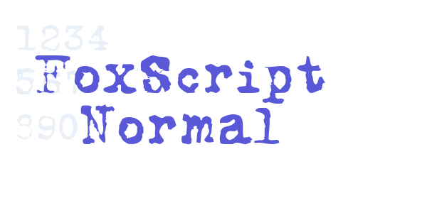 FoxScript Normal font