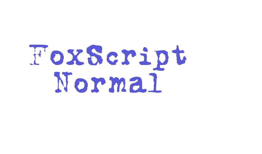 FoxScript Normal Font Download