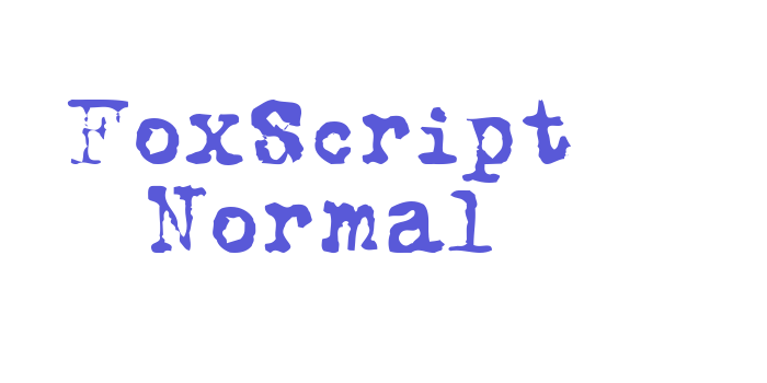 FoxScript Normal Font Download