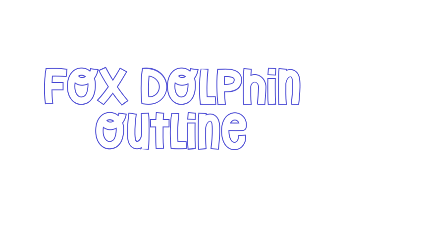 Fox Dolphin Outline Font Download