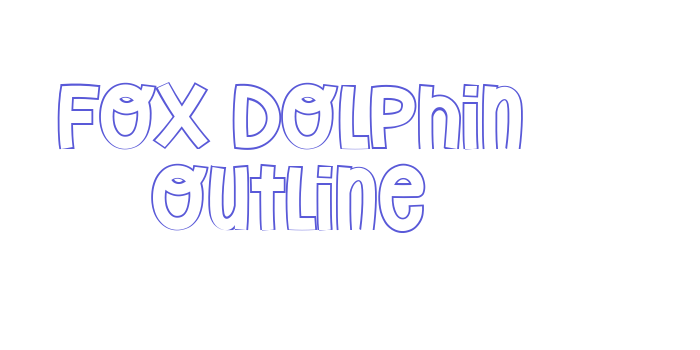 Fox Dolphin Outline Font Download