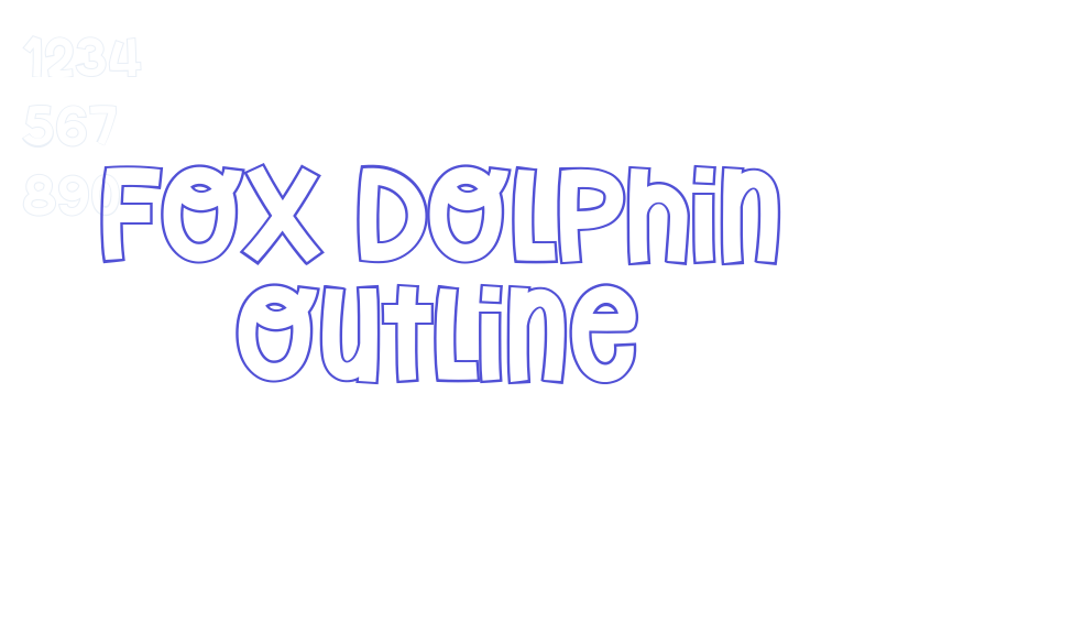 Fox Dolphin Outline-font-download