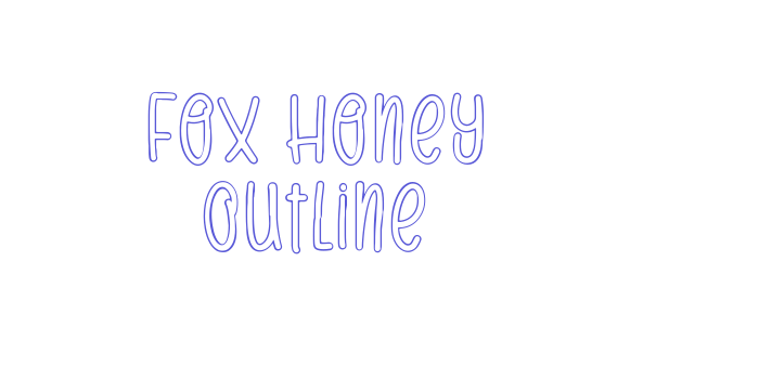 Fox Honey Outline Font Download