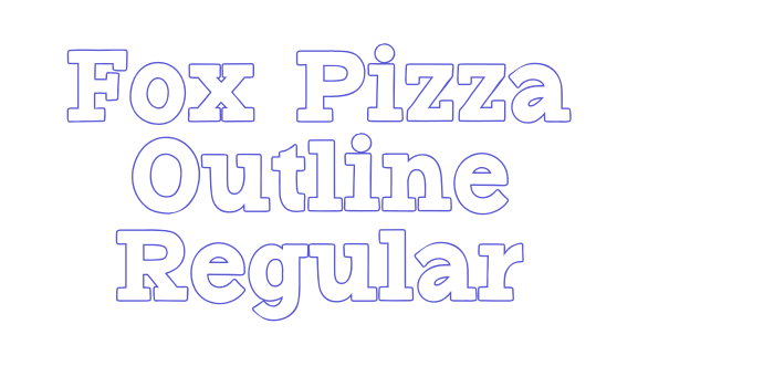 Fox Pizza Outline Regular Font Download