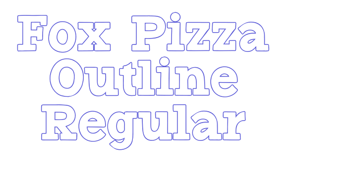 Fox Pizza Outline Regular Font