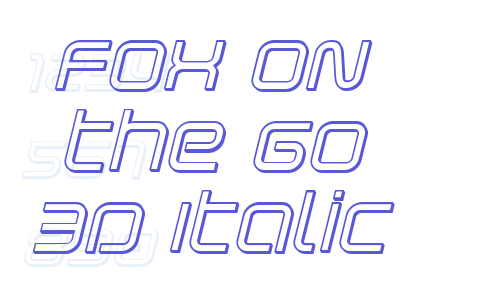 Fox on the Go 3D Italic Font Download