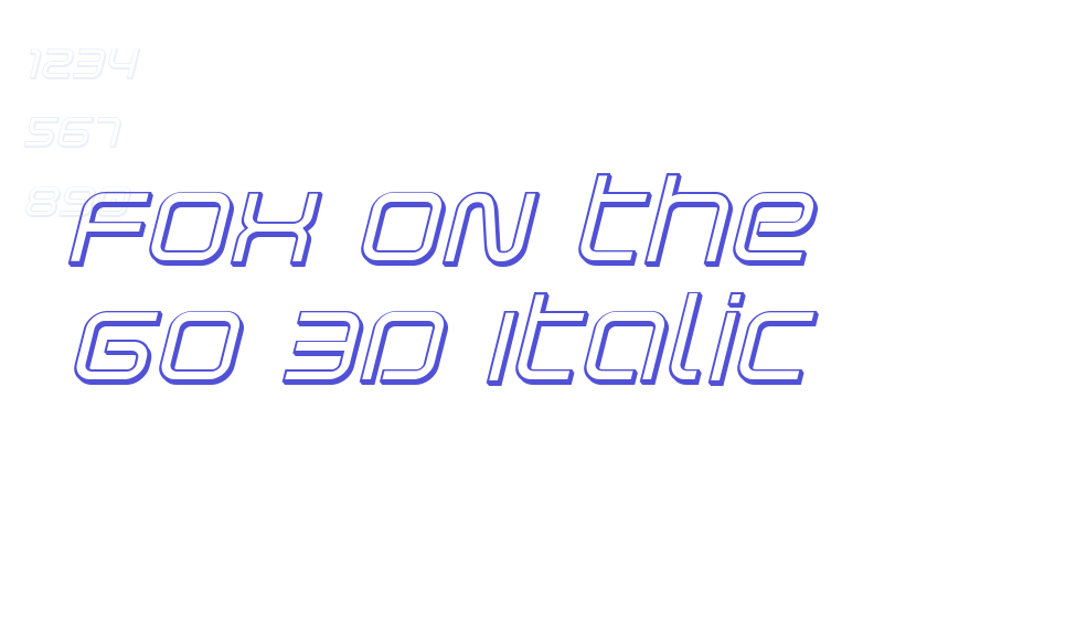 Fox on the Go 3D Italic-font-download