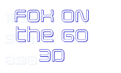 Fox on the Go 3D Font Download