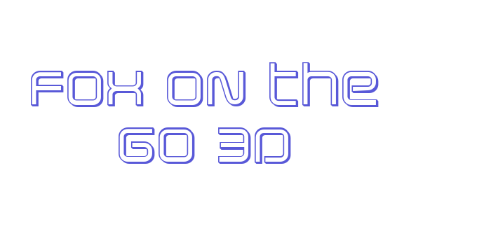 Fox on the Go 3D Font Download