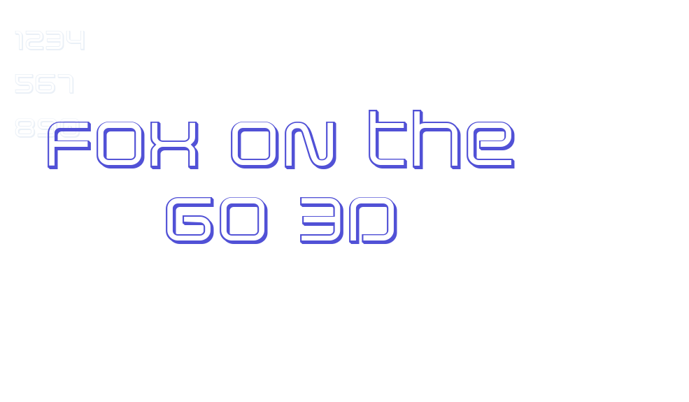 Fox on the Go 3D-font-download