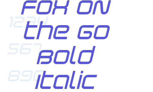 Fox on the Go Bold Italic Font Download