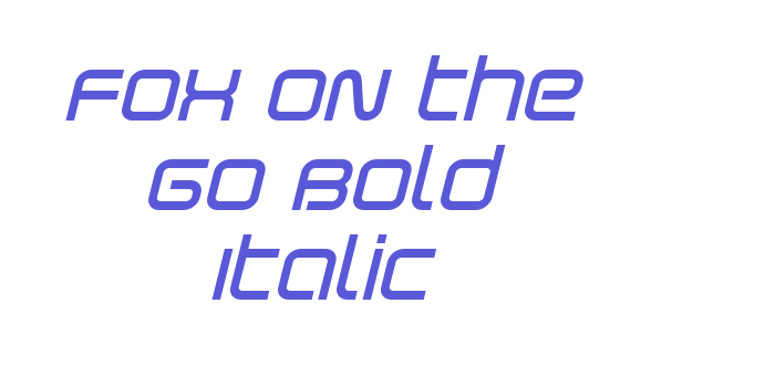 Fox on the Go Bold Italic Font Download