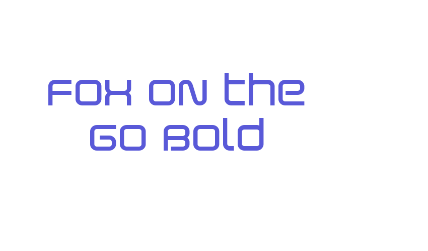 Fox on the Go Bold Font Download