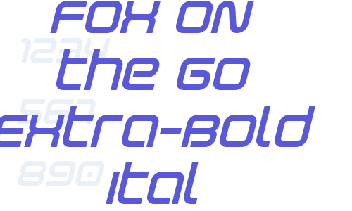 Fox on the Go Extra-Bold Ital Font Download