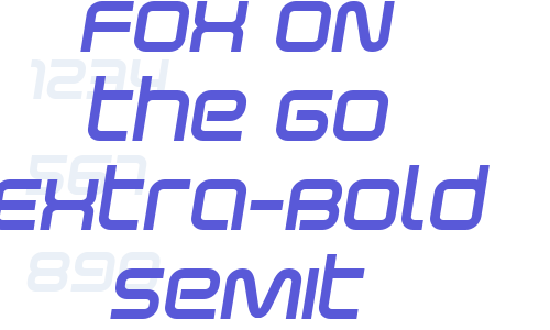 Fox on the Go Extra-Bold SemIt Font Download