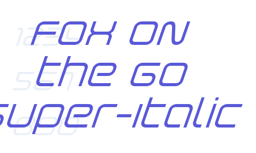 Fox on the Go Super-Italic Font Download