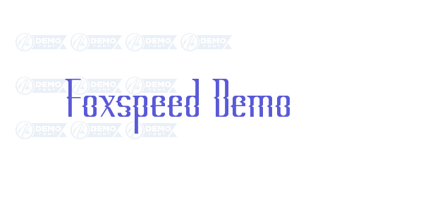 Foxspeed Demo font free