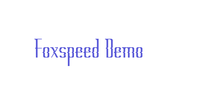 Foxspeed Demo Font Download